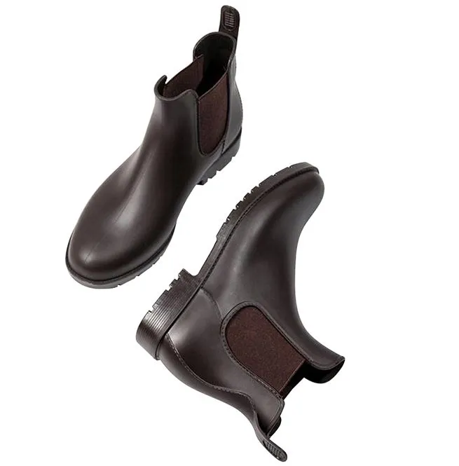 Men's Elastic Band Ankle Chelsea Boots in PVC Leather
