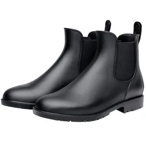 Men's Elastic Band Ankle Chelsea Boots in PVC Leather