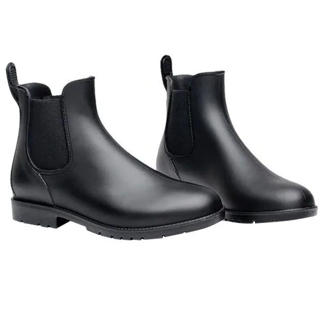 Men's Elastic Band Ankle Chelsea Boots in PVC Leather