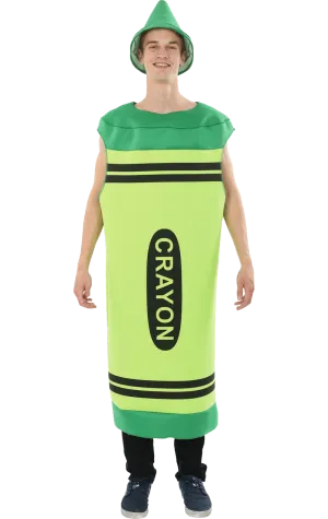 Mens Green Crayon Costume