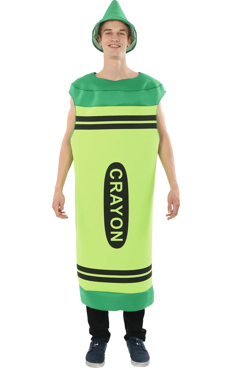 Mens Green Crayon Costume