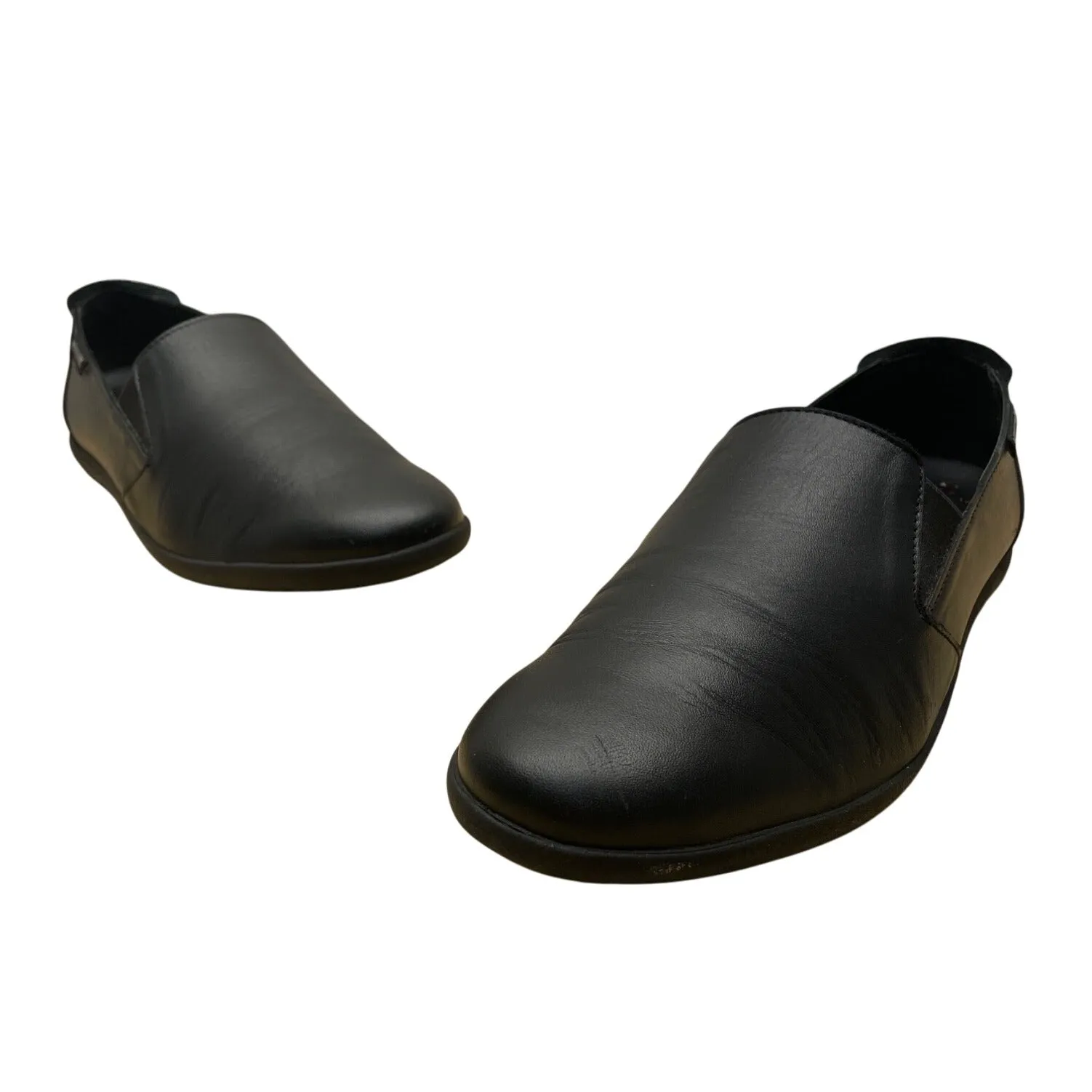 Mephisto Korie Womens Black Leather Soft-Air Technology Slip-On Shoes Size 9