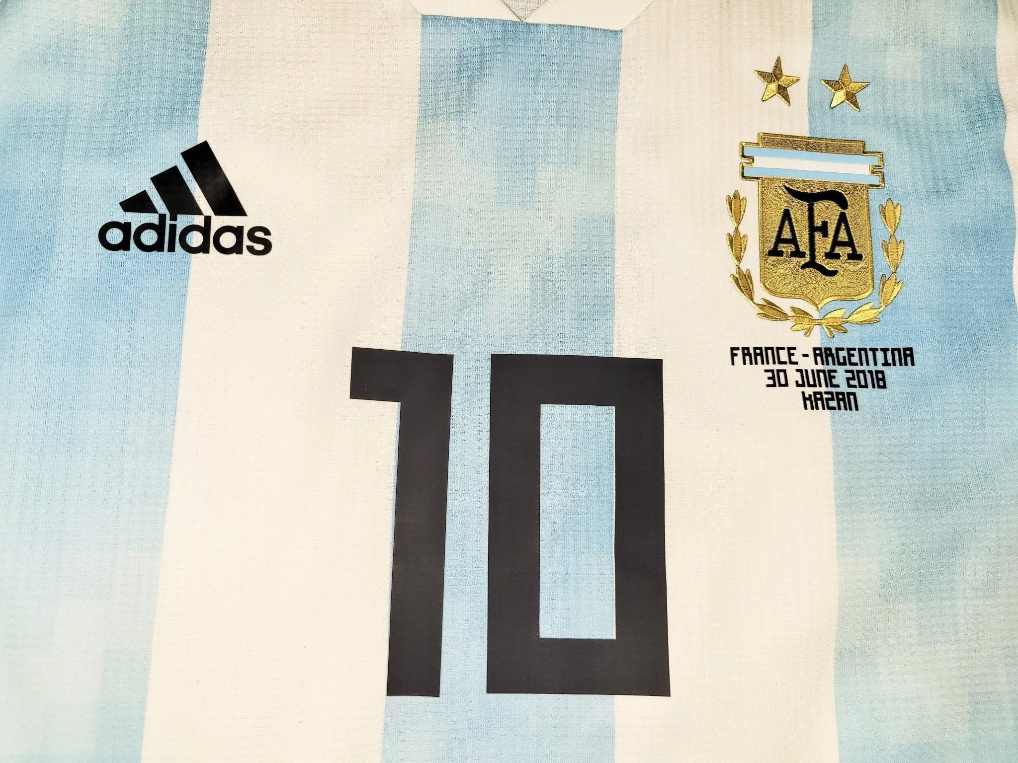 Messi Argentina 2018 WORLD CUP PLAYER ISSUE Soccer Jersey Shirt L SKU# BQ9329