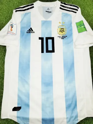Messi Argentina 2018 WORLD CUP PLAYER ISSUE Soccer Jersey Shirt L SKU# BQ9329