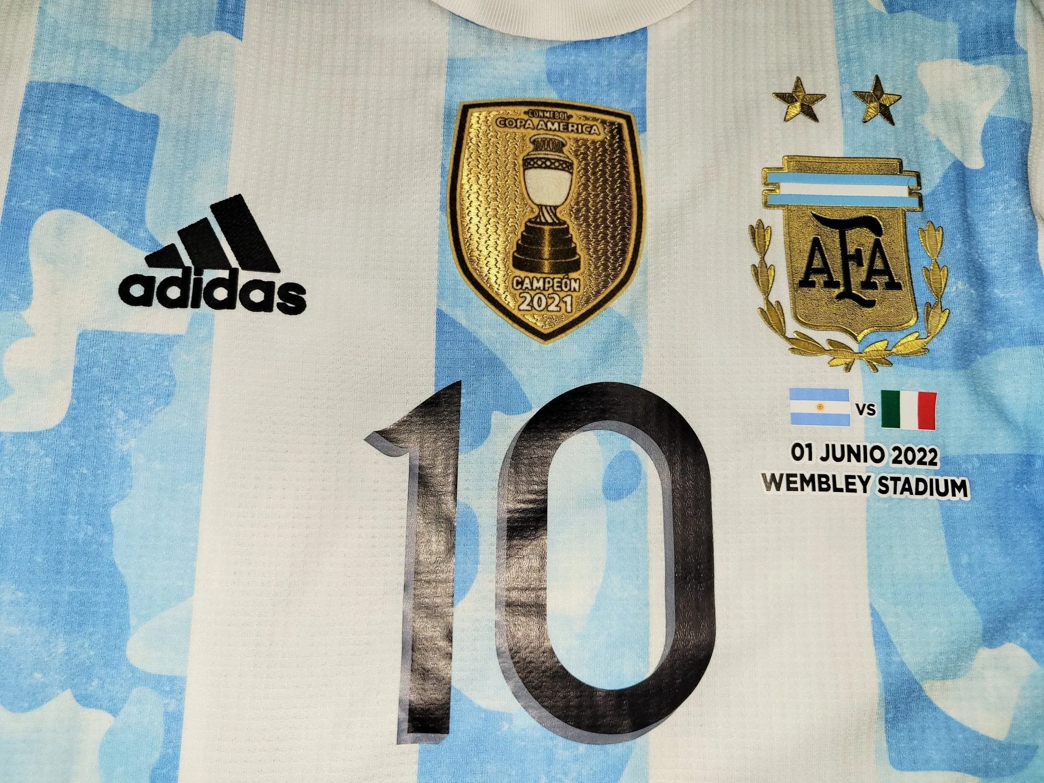 Messi Argentina 2020 2021 2022 FINALISSIMA PLAYER ISSUE Heat.Rdy Home Jersey Shirt Camiseta M SKU# FS6568