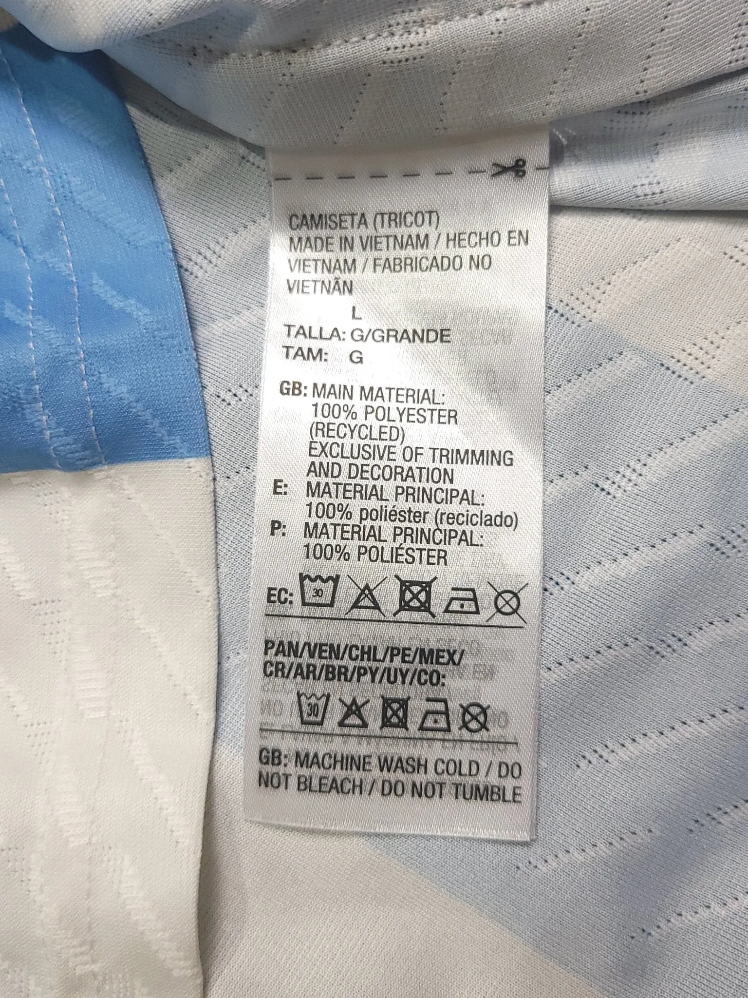 Messi Argentina 2022 WORLD CUP FINAL PLAYER ISSUE Home Soccer Jersey Shirt BNWT L SKU# HF2157