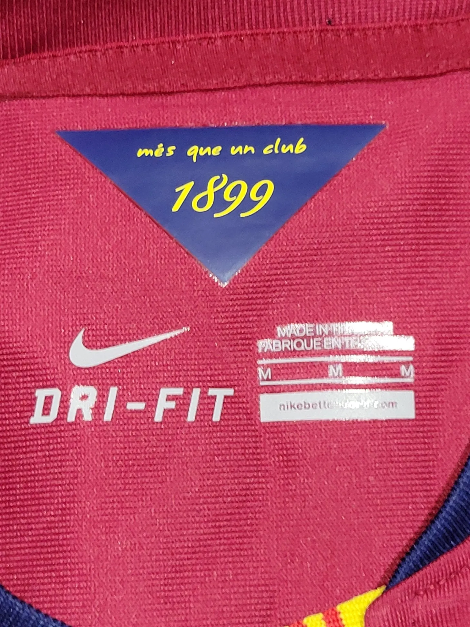 Messi Barcelona 2014 2015 COPA DEL REY FINAL TREBLE SEASON Soccer Home Jersey Shirt M SKU# 610594-422