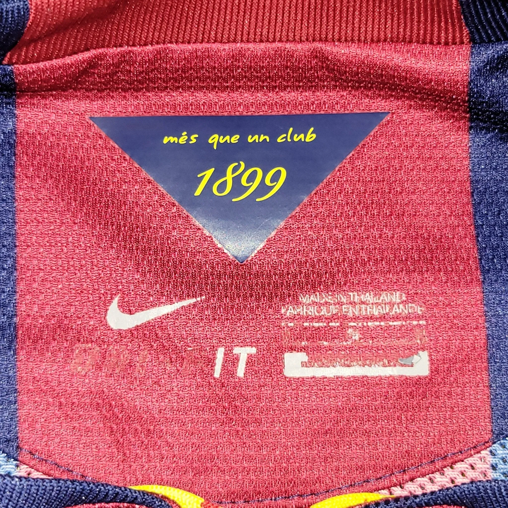 Messi Barcelona 2014 2015 TREBLE SEASON PLAYER ISSUE Soccer Jersey Shirt L SKU# 605328-422