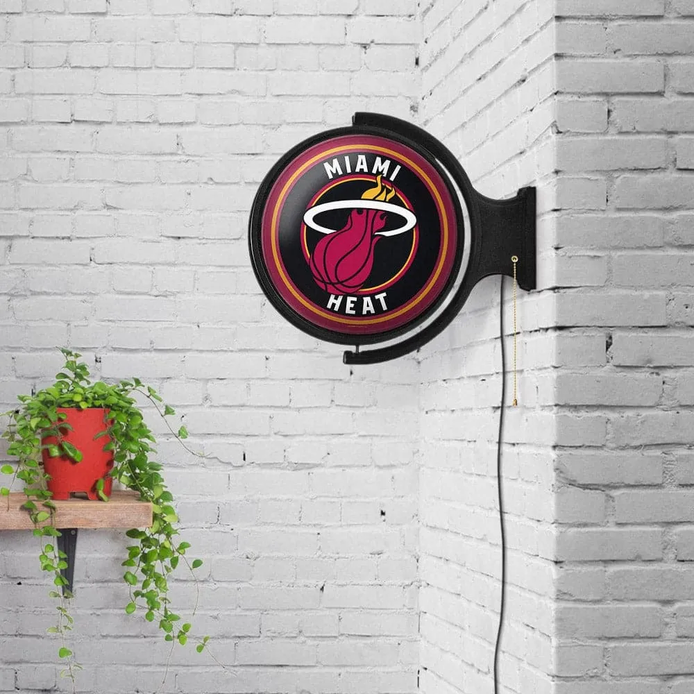 Miami Heat: Original Round Rotating Lighted Wall Sign