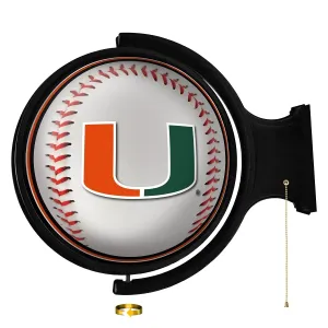 Miami Hurricanes: Baseball - Lighted Rotating Wall Sign