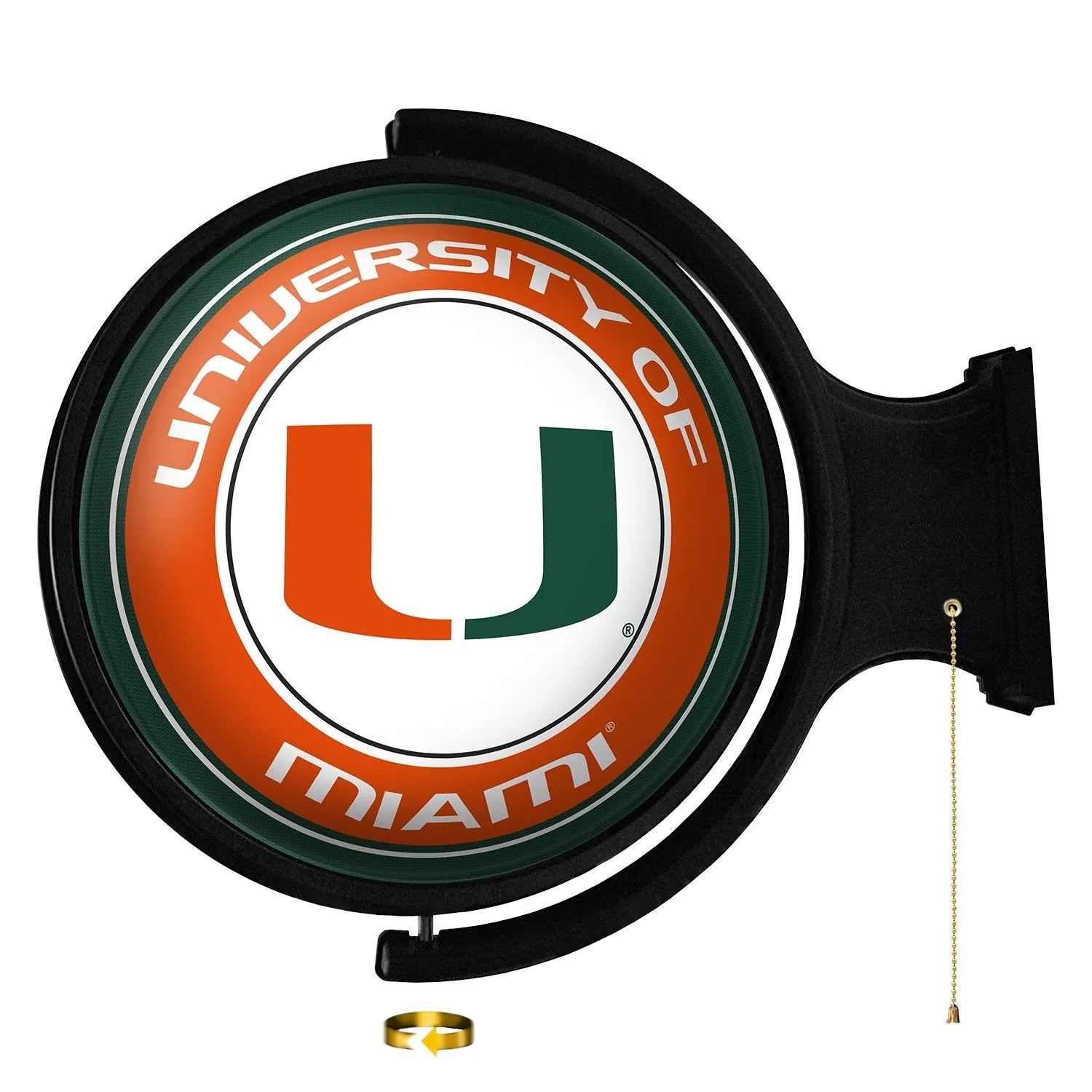 Miami Hurricanes: Original Round Rotating Lighted Wall Sign