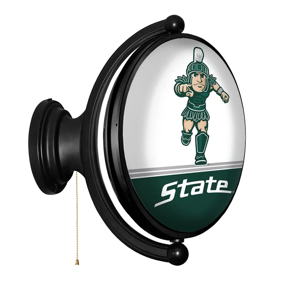 Michigan State Spartans: Sparty - Original Oval Rotating Lighted Wall Sign