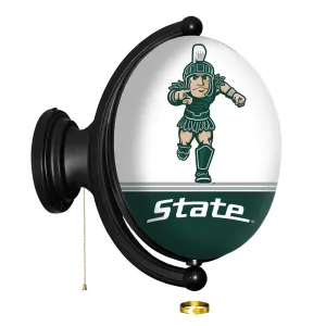 Michigan State Spartans: Sparty - Original Oval Rotating Lighted Wall Sign