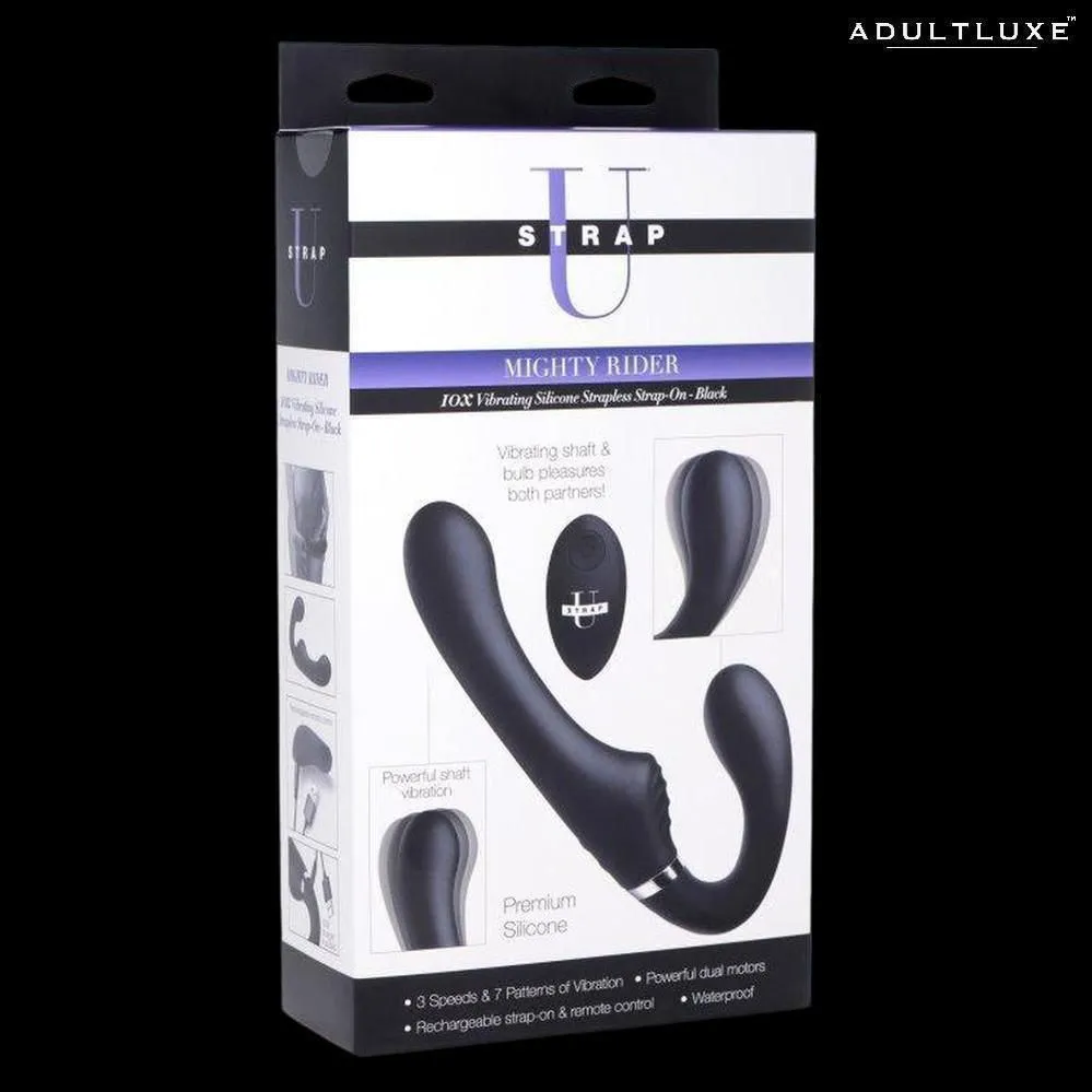 Mighty Rider Remote Control Vibrating Strapless Strap-On Vibrator