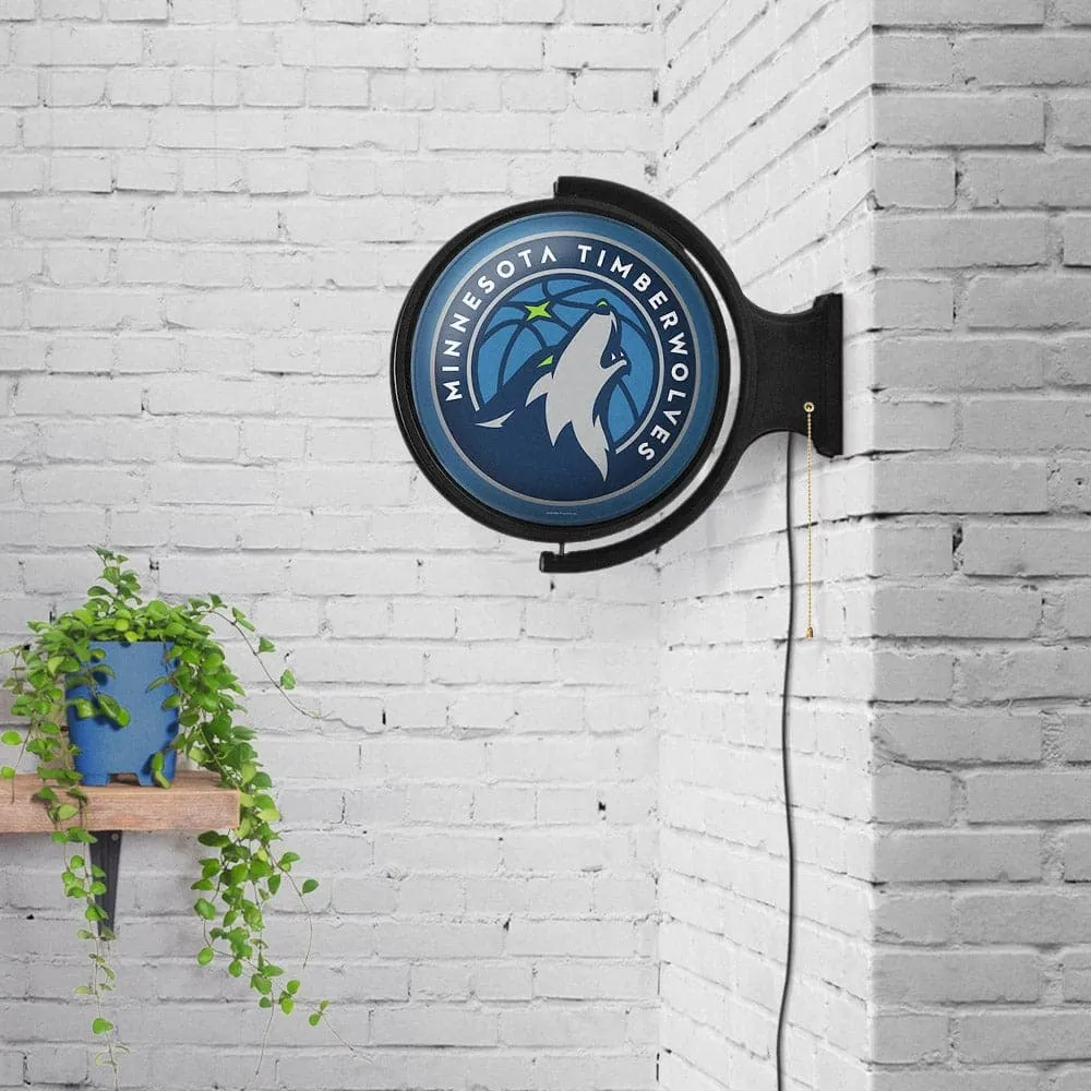 Minnesota Timberwolves: Original Round Rotating Lighted Wall Sign