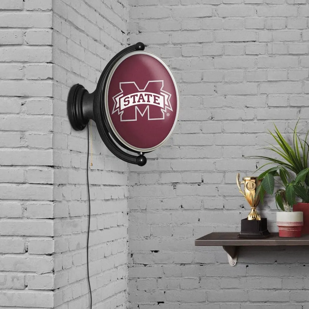 Mississippi State Bulldogs: Original Oval Rotating Lighted Wall Sign