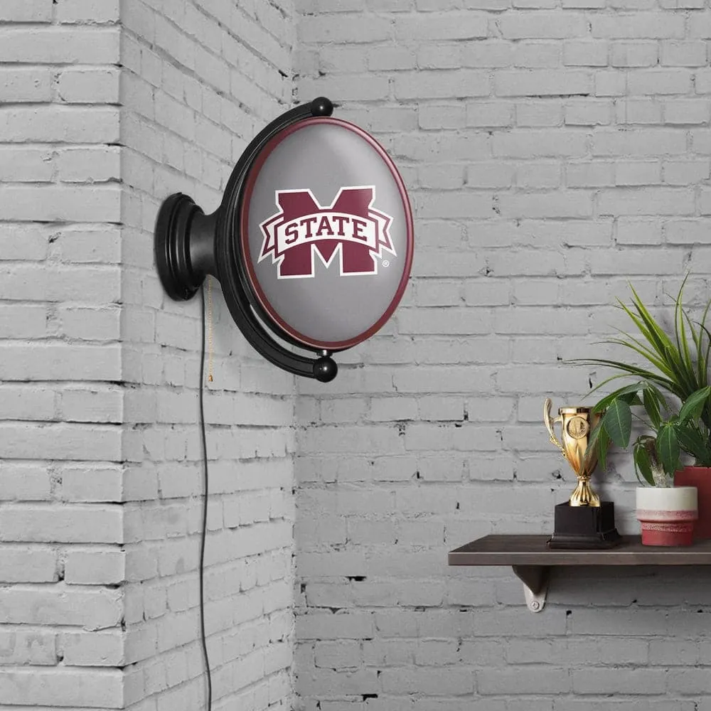 Mississippi State Bulldogs: Original Oval Rotating Lighted Wall Sign
