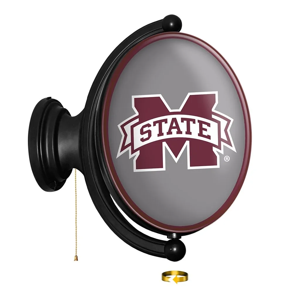 Mississippi State Bulldogs: Original Oval Rotating Lighted Wall Sign