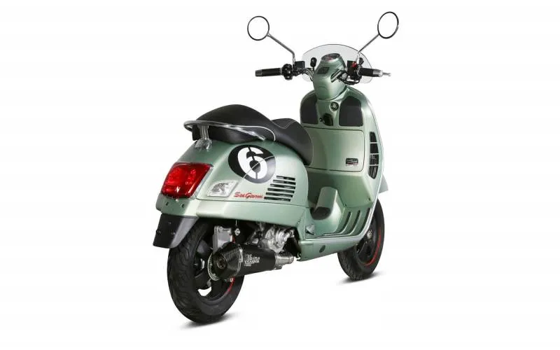 MIVV Slip-On Delta Race Black Stainless Steel Exhaust For PIAGGIO VESPA GTS 300 2008 - 2020