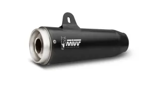 MIVV Slip-on Ghibli Black Stainless Steel  Exhaust For MOTO GUZZI V9 BOBBER / ROAMER 2016 - 2022