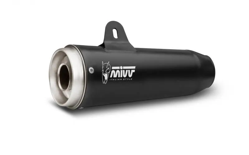 MIVV Slip-on Ghibli Black Stainless Steel  Exhaust For MOTO GUZZI V9 BOBBER / ROAMER 2016 - 2022