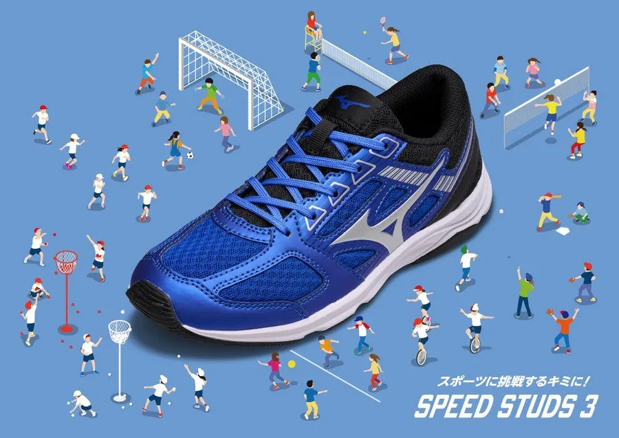 Mizuno Running Shoes Junior Speed Studs 3 Belt MIZUNO Track and Field K1GC2240
