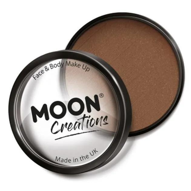 Moon Creations Pro Face Paint Cake Pot, Brown