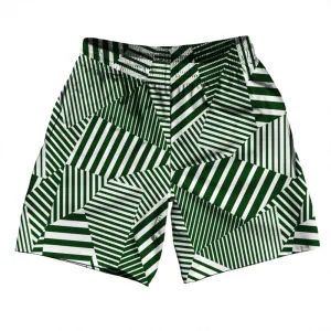 Multiple Lines Pattern Soccer Shorts Made In USA