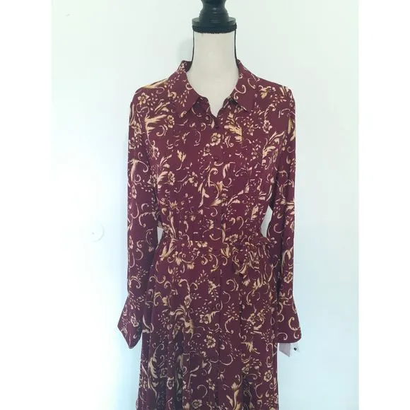 Nanette Lepore  Shirtdress with Belt Sz 14