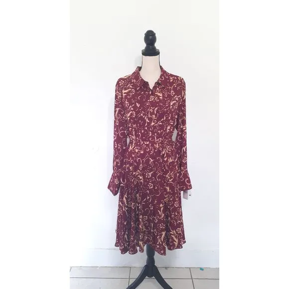 Nanette Lepore  Shirtdress with Belt Sz 14