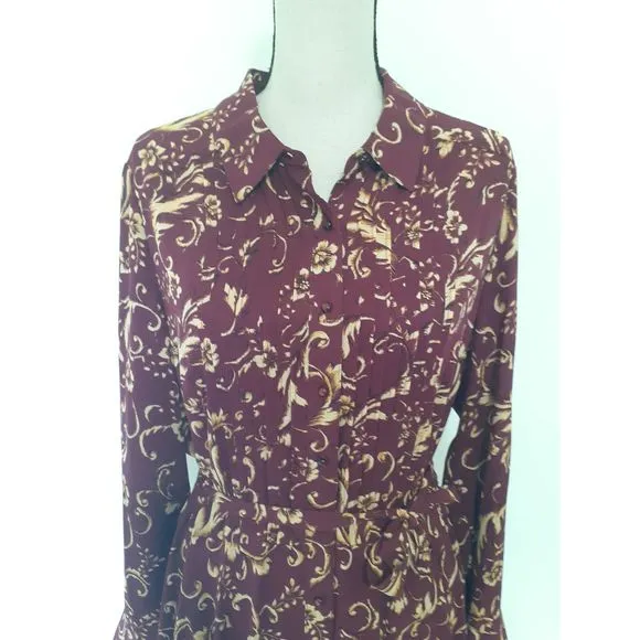 Nanette Lepore  Shirtdress with Belt Sz 14