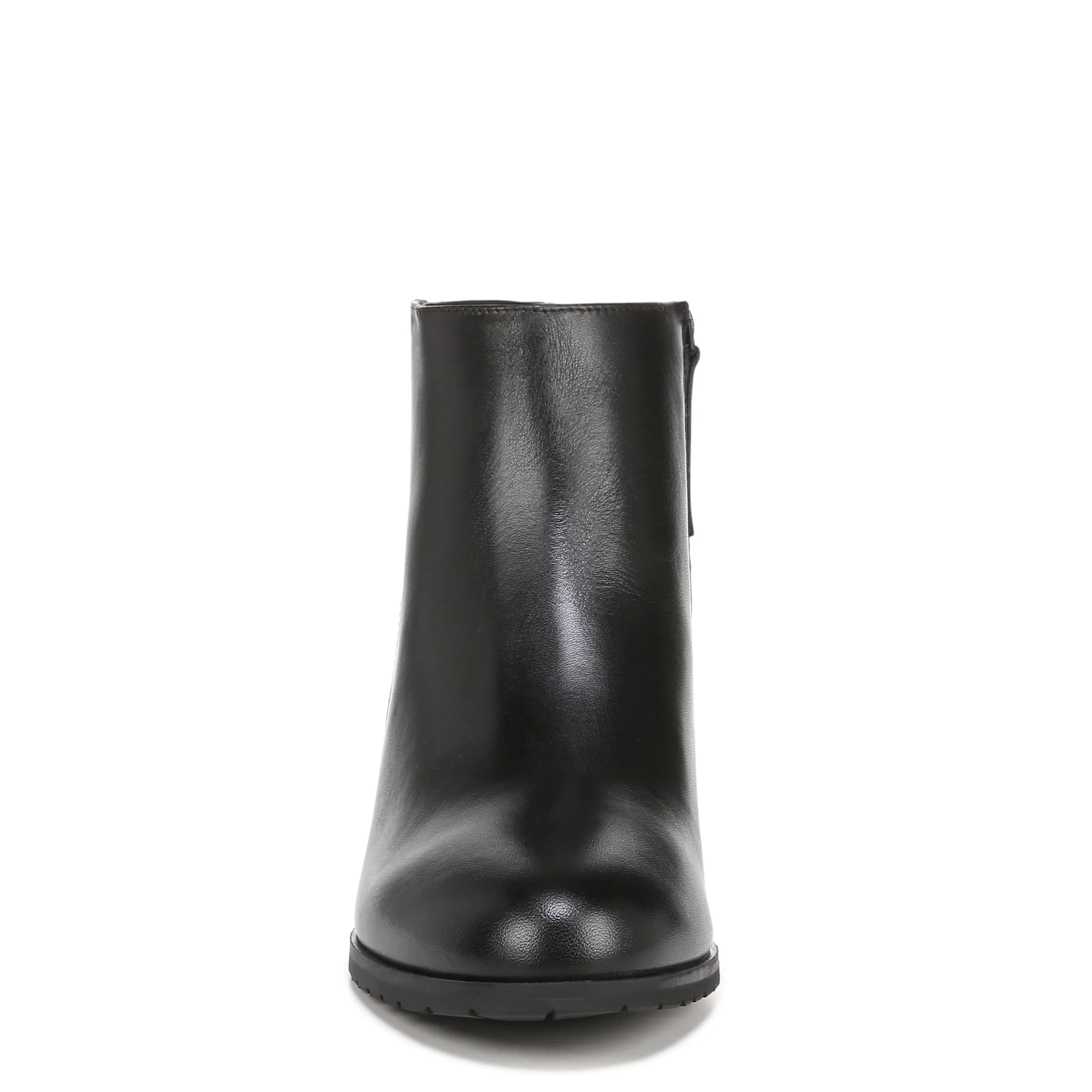 Naturalizer Womens Bay Waterproof Heeled Ankle Boot Black Leather 7 W