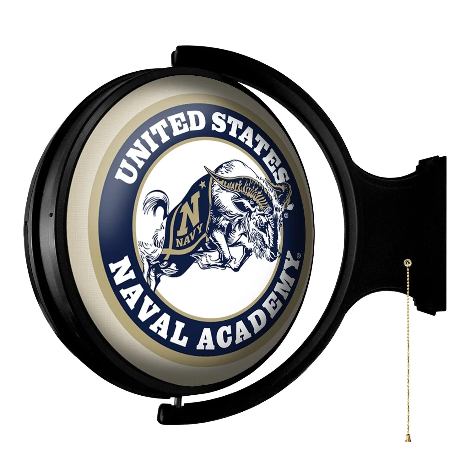 Navy Midshipmen: Bill the Goat - Original Round Rotating Lighted Wall Sign