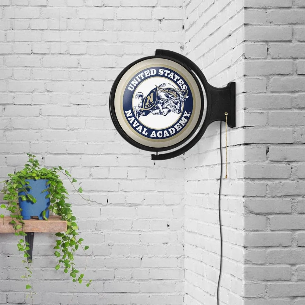 Navy Midshipmen: Bill the Goat - Original Round Rotating Lighted Wall Sign