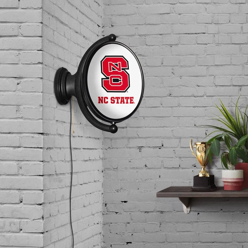 NC State Wolfpack: Original Oval Rotating Lighted Wall Sign