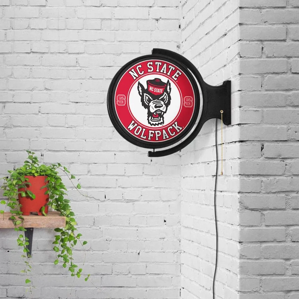NC State Wolfpack: Tuffy's Face - Original Round Rotating Lighted Wall Sign
