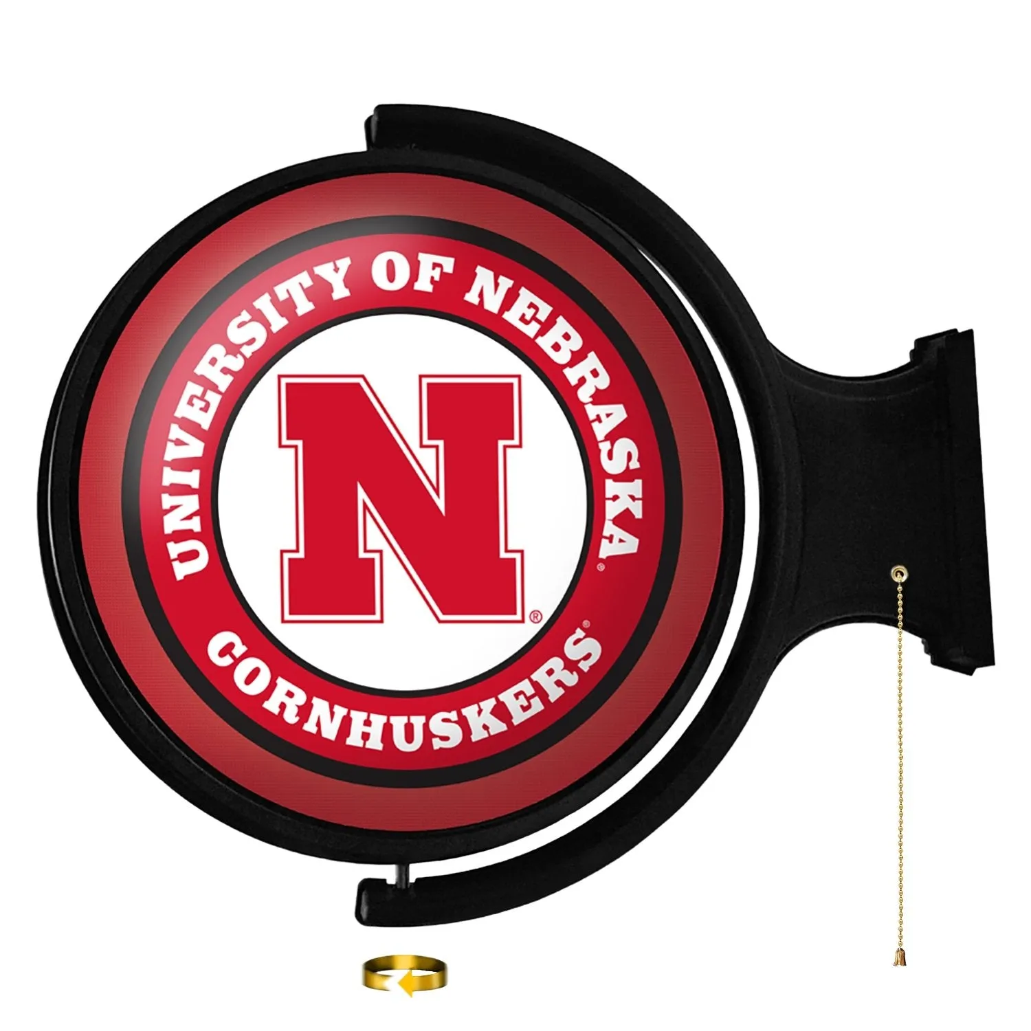 Nebraska Cornhuskers: Original Round Rotating Lighted Wall Sign