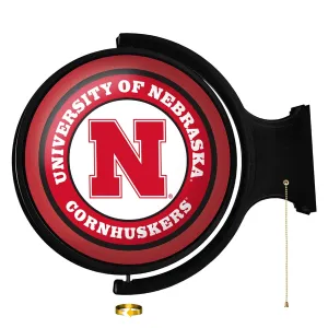 Nebraska Cornhuskers: Original Round Rotating Lighted Wall Sign