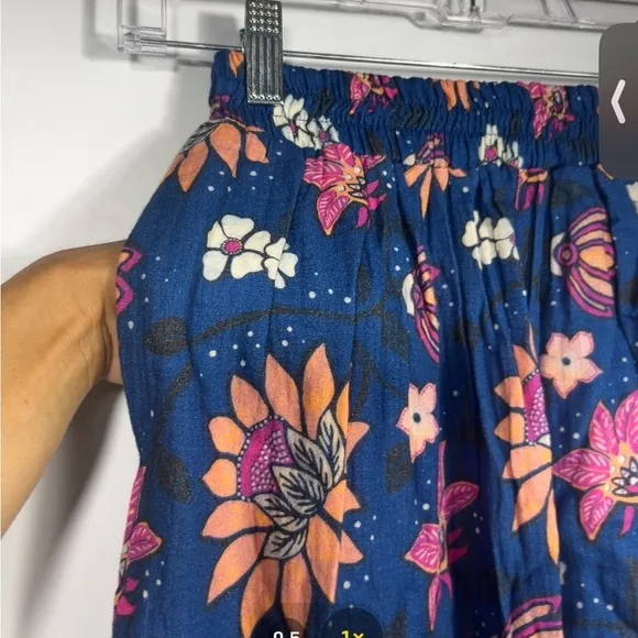 NEW Marine Layer Corinne Doublecloth Midi SkirtBatik Floral Small