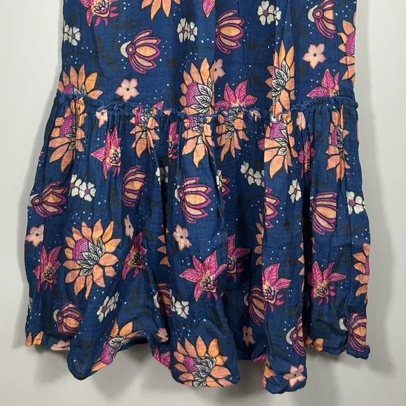 NEW Marine Layer Corinne Doublecloth Midi SkirtBatik Floral Small