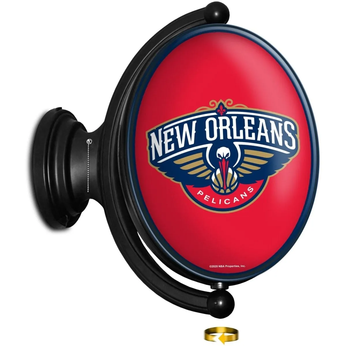 New Orleans Pelicans: Original Oval Rotating Lighted Wall Sign