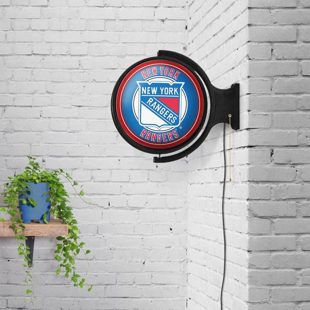 New York Rangers: Original Round Rotating Lighted Wall Sign