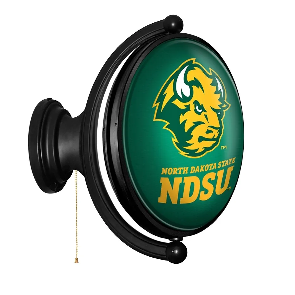 North Dakota State Bison: Thundar - Original Oval Rotating Lighted Wall Sign