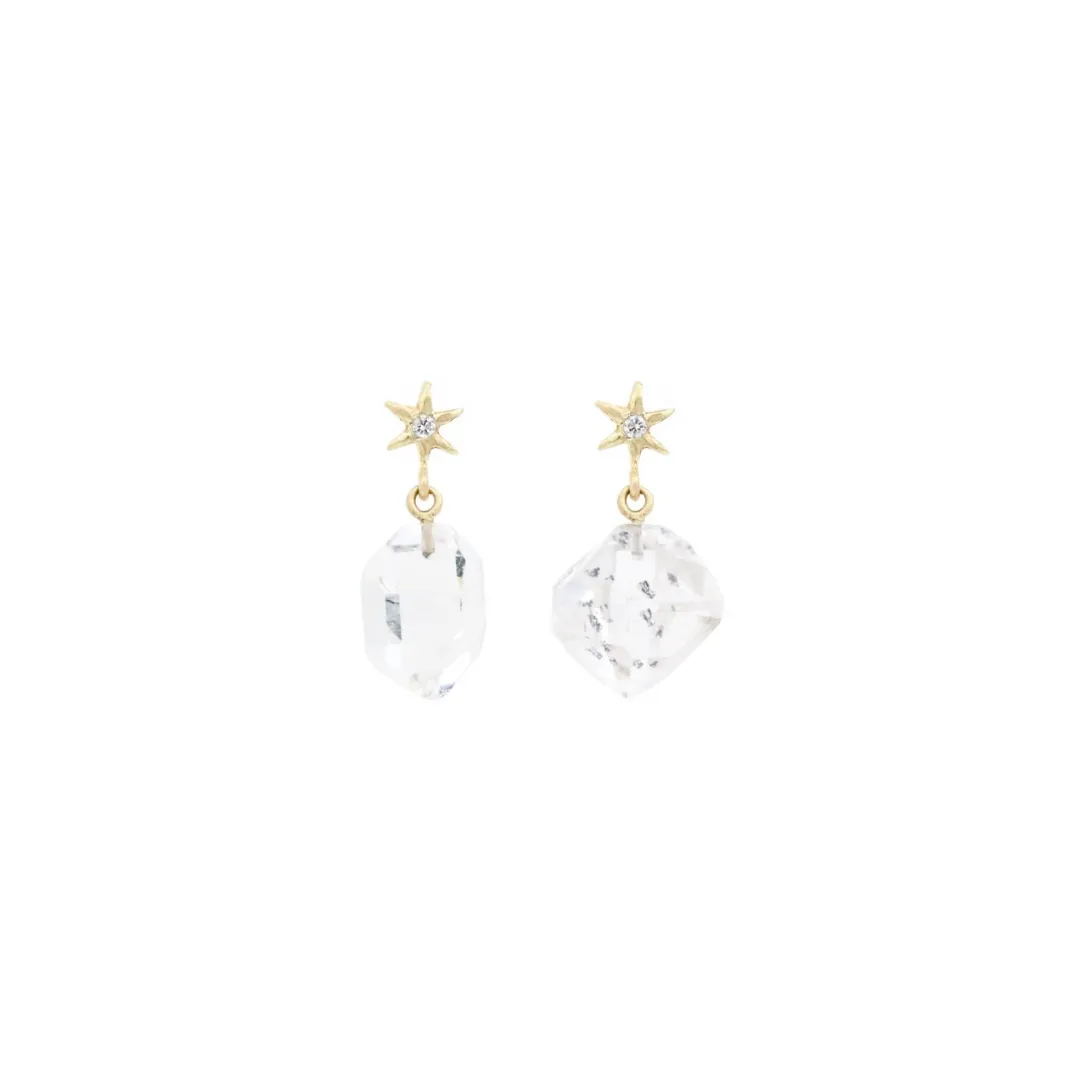 North Star Herkimer Post Earrings