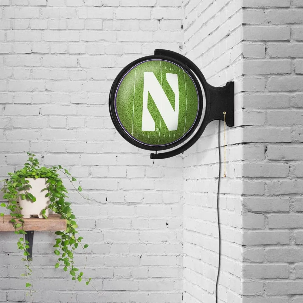 Northwestern Wildcats: On the 50 - Rotating Lighted Wall Sign