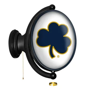 Notre Dame Fighting Irish: Shamrock - Original Oval Rotating Lighted Wall Sign