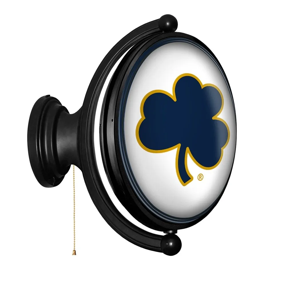 Notre Dame Fighting Irish: Shamrock - Original Oval Rotating Lighted Wall Sign