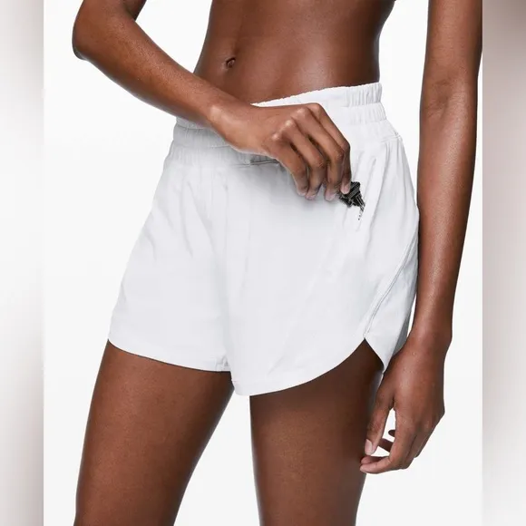 NWT Lululemon Track That Mid Rise Short 5” Lined White Athletic