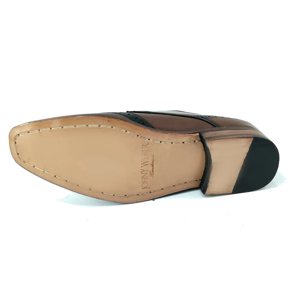 Obeeze Handmade Brown Single Monk Strap Shoes