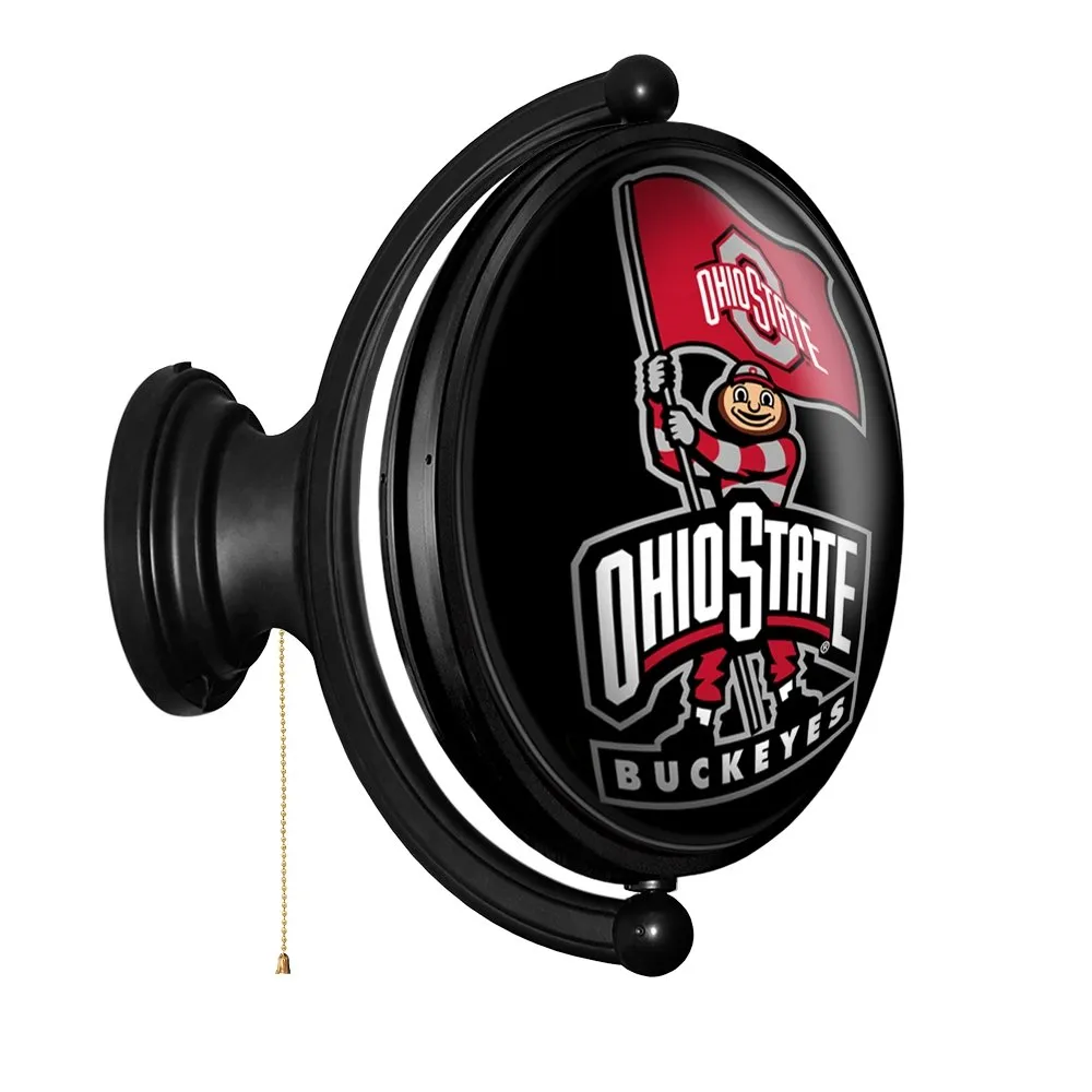 Ohio State Buckeyes: Brutus - Original Oval Rotating Lighted Wall Sign